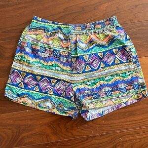 Vintage retro surf style tribal 100% Cotton shorts sz Large